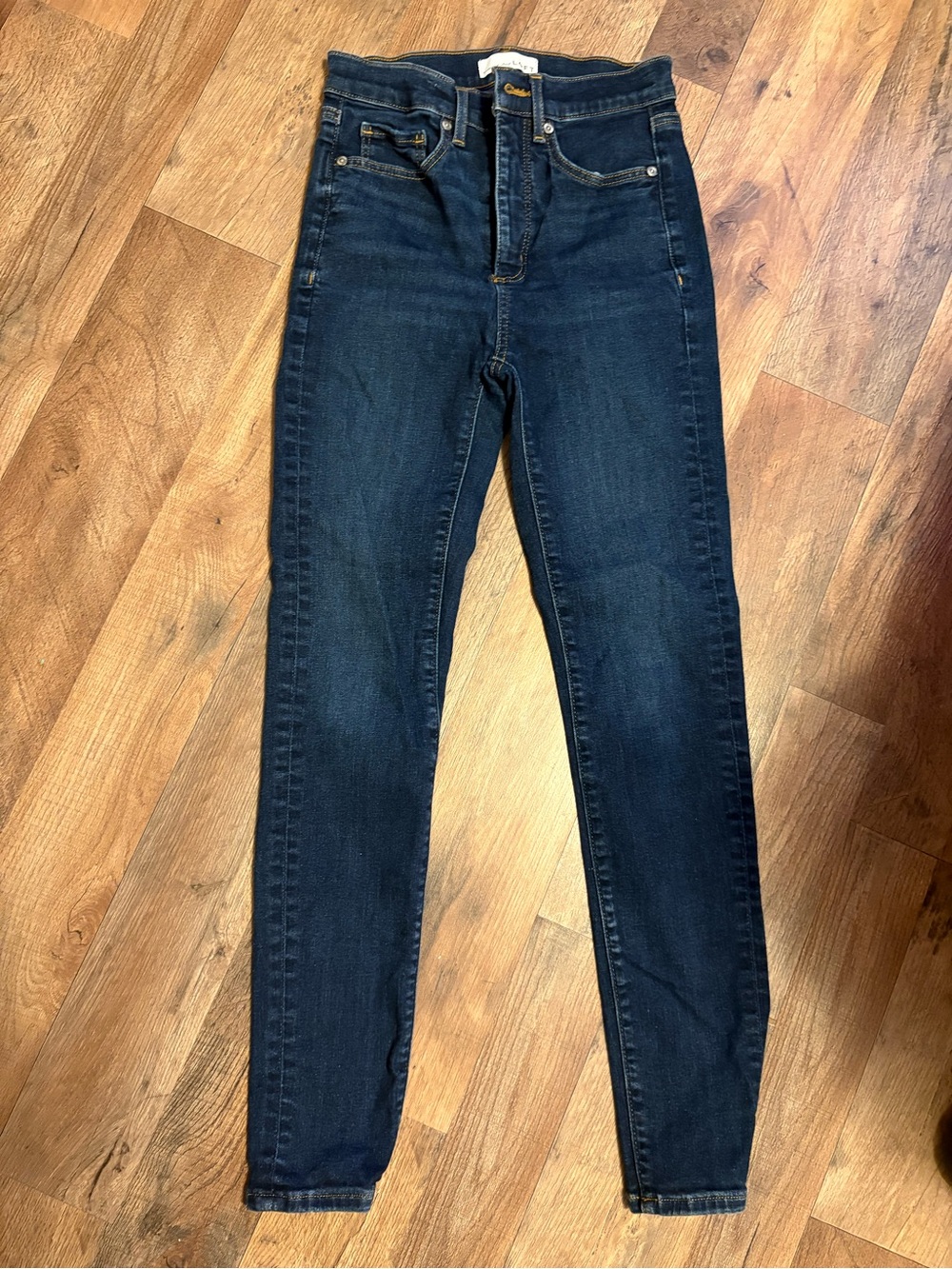 LOFT Dark Indigo High-Rise Skinny Jeans
